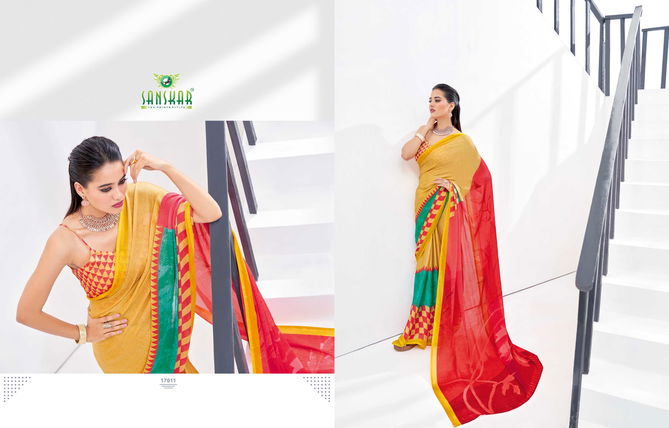 Sanskar Wind 2 Regular Wear Printed Georgette Saree Collection